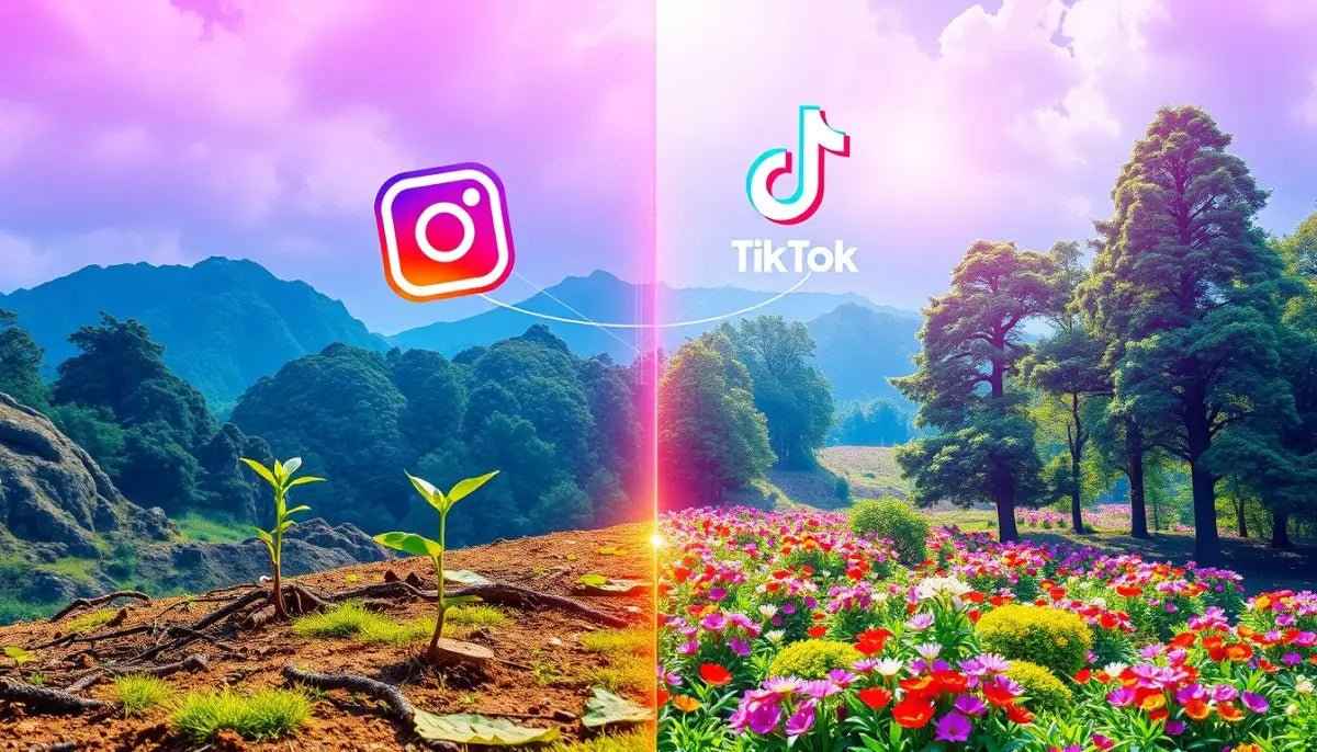 Crecimiento orgánico vs crecimiento con los servicios de Came Company para Instagram y TikTok