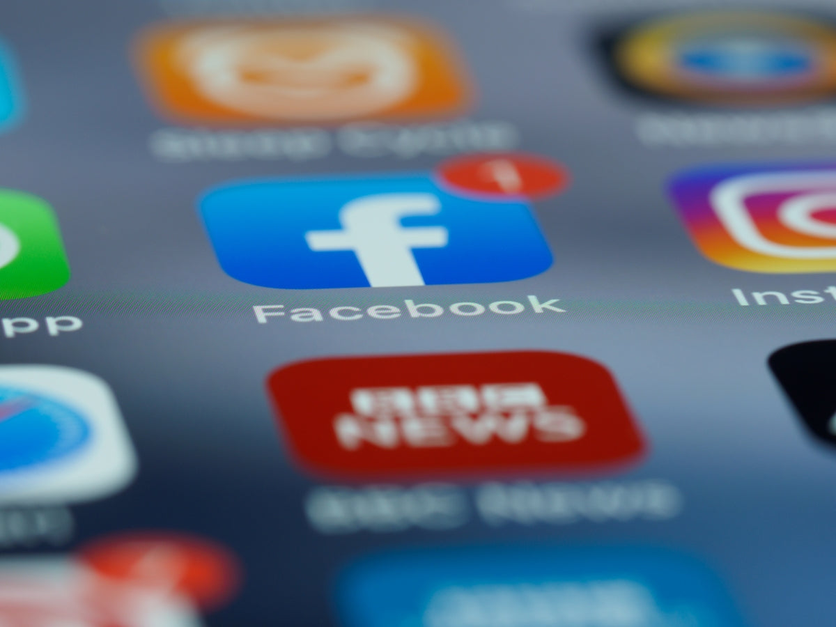 red blue and white logo