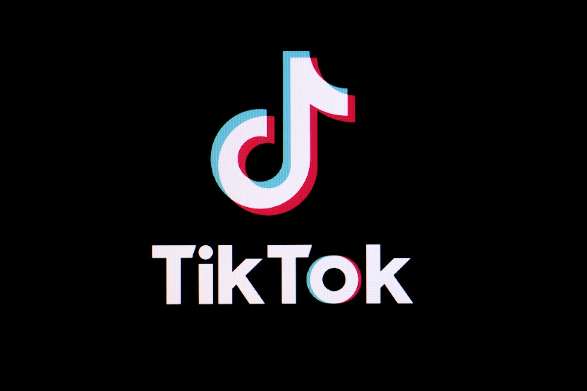 Tiktok logo on a black background