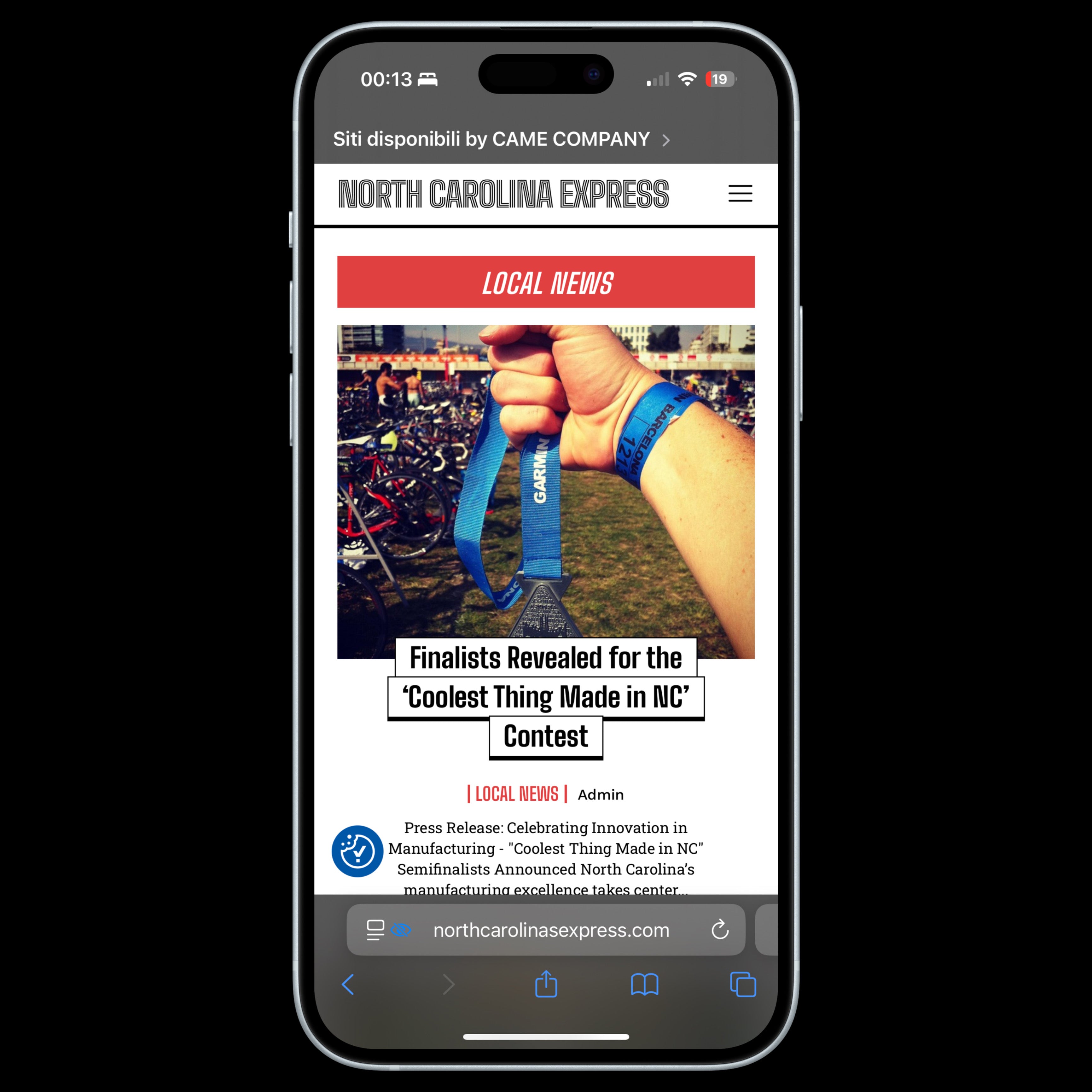 Articolo su northcarolinasexpress.com