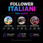 FOLLOWER ITALIAN MEN 18+ • Male Fanbase