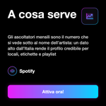 Ascoltatori mensili Spotify italiani - A cosa serve