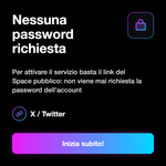 Ascoltatori Spaces X - Nessuna password richiesta