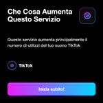 PR Service Musica/Audio Originale TikTok • 100% Organic Real - Che Cosa Aumenta Questo Servizio: Questo servizio aumenta principalmente il numero di utilizzi del tuo suono TikTok