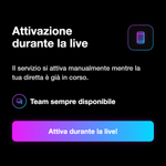 Attivazione dei commenti coordinata via WhatsApp durante la diretta