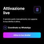 Attivazione manuale degli spettatori coordinata via WhatsApp
