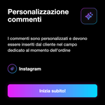 Bundle Instagram Pubblicazione • Views, Like USA e Commenti - Personalizzazione commenti: I commenti sono personalizzati e devono essere inseriti dal cliente nel campo dedicato al momento dell'ordine