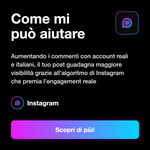 COMMENTI AMERICANI 🇺🇸 USA • Standard - Come mi può aiutare: Aumentando i commenti con account reali e italiani, il tuo post guadagna maggiore visibilità grazie all’algoritmo di Instagram che premia l’engagement reale
