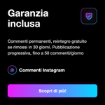 COMMENTI PERSONALIZZATI ITALIANI • Testo Custom - Garanzia inclusa: Commenti permanenti, reintegro gratuito se rimossi in 30 giorni. Pubblicazione progressiva, fino a 50 commenti/giorno