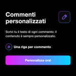 Testo dei commenti scritto e personalizzato dal cliente