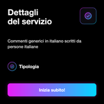 Commenti X italiani - Dettagli del servizio