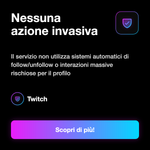 FOLLOWER ISCRITTI - Nessuna azione invasiva: Il servizio non utilizza sistemi automatici di follow/unfollow o interazioni massive rischiose per il profilo