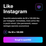 LIKE INTERNAZIONALI • Economici - Like Instagram: Quantità selezionabile da 50 a 100.000 like per Instagram. Immediata, inizio arrivo like in pochi minuti. Like permanenti, nessun reintegro (servizio economico)