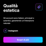 LIKE ITALIANI AUTOMATICI - Qualità estetica: Gli account sono italiani, principali e autentici, garantendo un’interazione naturale