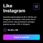 LIKE UOMINI ITALIANI • Engagement Maschile - Like Instagram: Quantità selezionabile da 50 a 100 like per Instagram. Immediata, inizio arrivo like in pochi minuti. Like permanenti, reintegro gratuito se calo >10% in 30 giorni