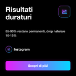 LIKE UOMINI ITALIANI • Engagement Maschile - Risultati duraturi: 85-90% restano permanenti, drop naturale 10-15%