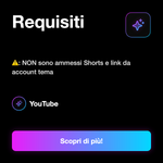 LIKE - Requisiti: ⚠️: NON sono ammessi Shorts e link da account tema