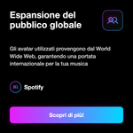 AGGIUNTA BRANI AI PREFERITI - Espansione del pubblico globale: Gli avatar utilizzati provengono dal World Wide Web, garantendo una portata internazionale per la tua musica