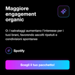 AGGIUNTA BRANI AI PREFERITI - Maggiore engagement organic: O: I salvataggi aumentano l’interesse per i tuoi brani, favorendo ascolti ripetuti e condivisioni spontanee