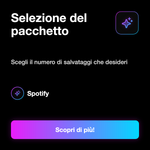AGGIUNTA BRANI AI PREFERITI - Selezione del pacchetto: Scegli il numero di salvataggi che desideri