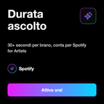 ASCOLTI MENSILI - Durata ascolto: 30+ secondi per brano, conta per Spotify for Artists