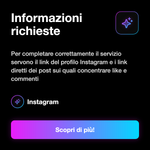 BUNDLE PREMIUM • Follower + Engagement Completo 👑 - Informazioni richieste: Per completare correttamente il servizio servono il link del profilo Instagram e i link diretti dei post sui quali concentrare like e commenti