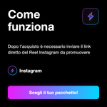 comprare-bundle-views-engagement-reels-instagram - Come funziona: Dopo l’acquisto è necessario inviare il link diretto del Reel Instagram da promuovere