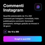 COMMENTI ITALIANI REALI • Organici e Attivi - Commenti Instagram: Quantità selezionabile da 10 a 350 commenti per Instagram. Immediata, inizio pubblicazione commenti. Commenti permanenti, reintegro gratuito se rimossi in 30 giorni