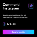 COMMENTI ITALIANI AUTOMATICI - Commenti Instagram: Quantità selezionabile da 10 a 500 commenti per Instagram. Immediata