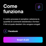 Commenti Facebook Italiani 🇮🇹 • Engagement Post - Come funziona: Il nostro processo è semplice: seleziona la quantità di commenti desiderata e fornisci il link al quale desideri che vengano erogati