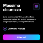 COMMENTI ITALIANI PERSONALIZZATI - Massima sicurezza: Zero, commenti scritti manualmente da utenti reali italiani. TU scrivi il testo esatto di ogni commento, noi lo pubblichiamo