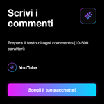 COMMENTI ITALIANI PERSONALIZZATI - Scrivi i commenti: Prepara il testo di ogni commento (10-500 caratteri)