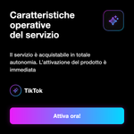 TIKTOK SPAIN COMMENTS - Caratteristiche operative del servizio: Il servizio è acquistabile in totale autonomia. L’attivazione del prodotto è immediata