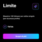 Follower TikTok Italiani 🇮🇹 • Crescita Profilo - Limite: Massimo 100 follower per ordine singolo (per sicurezza profilo)