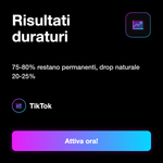 Follower TikTok Italiani 🇮🇹 • Crescita Profilo - Risultati duraturi: 75-80% restano permanenti, drop naturale 20-25%