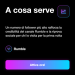 Follower Rumble per il canale - A cosa serve
