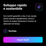 ISCRITTI GARANTITI A VITA - Sviluppo rapido e sostenibile: Con iscritti garantiti a vita, il tuo canale potrà crescere rapidamente, senza il rischio di vedere diminuire il numero di abbonati nel tempo