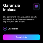 Like TikTok Italiani 🇮🇹 • Engagement Video Italia - Garanzia inclusa: Like permanenti, reintegro gratuito se calo >30% in 30 giorni. Crescita progressiva drip-feed, fino a 50 like/ora
