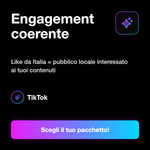 Like TikTok Italiani 🇮🇹 • Engagement Video Italia - Engagement coerente: Like da Italia = pubblico locale interessato ai tuoi contenuti