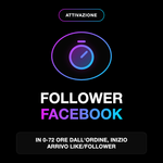 LIKE/FOLLOWER ITALIANI • Only Page - In 0-72 ore dall'ordine, inizio arrivo like/follower