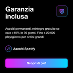 PLAY TRACK ITALIANI - Garanzia inclusa: Ascolti permanenti, reintegro gratuito se calo >10% in 30 giorni. Fino a 20.000 play/giorno per ordini grandi