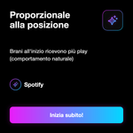 PLAY PLAYLIST INTERNAZIONALI - Proporzionale alla posizione: Brani all'inizio ricevono più play (comportamento naturale)