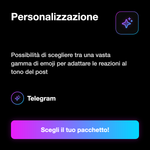 REACTIONS - Personalizzazione: Possibilità di scegliere tra una vasta gamma di emoji per adattare le reazioni al tono del post