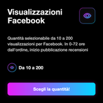 RECENSIONI PAGE INTERNAZIONALI • Economico - Recensioni Facebook: Quantità selezionabile da 10 a 200 recensioni per Facebook. In 0-72 ore dall'ordine, inizio pubblicazione recensioni