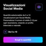 RECENSIONI TRIPADVISOR - Recensioni Social Media: Quantità selezionabile da 5 a 10 recensioni per Social Media. Personalizza il numero di stelle (1-5) per ogni recensione, creando un profilo bilanciato e naturale