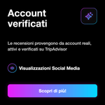 RECENSIONI TRIPADVISOR - Account verificati: Le recensioni provengono da account reali, attivi e verificati su TripAdvisor