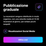 RECENSIONI TRIPADVISOR - Pubblicazione graduale: Le recensioni vengono distribuite in modo organico, con una velocità media di 10-50 recensioni al giorno, per evitare picchi sospetti