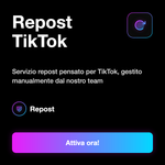 TIKTOK SHARE - Repost TikTok: Servizio repost pensato per TikTok, gestito manualmente dal nostro team