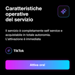 TIKTOK SPAIN FOLLOWERS - Caratteristiche operative del servizio: Il servizio è completamente self service e acquistabile in totale autonomia. L’attivazione è immediata