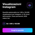 VISUALIZZAZIONI + RETENTION 
 • Post, Video e Reel - Visualizzazioni Instagram: Quantità selezionabile da 1.000 a 100.000 visualizzazioni per Instagram. In 30 minuti dall'acquisto. Views permanenti, NON calano mai
